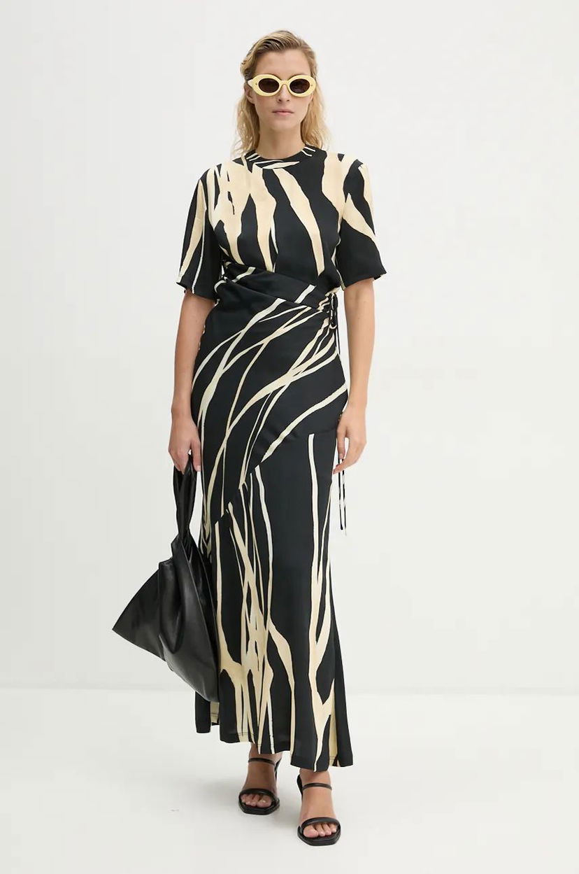 плаття Nanushka Abstract Print Maxi Dress чорний | NW24PFBS20199