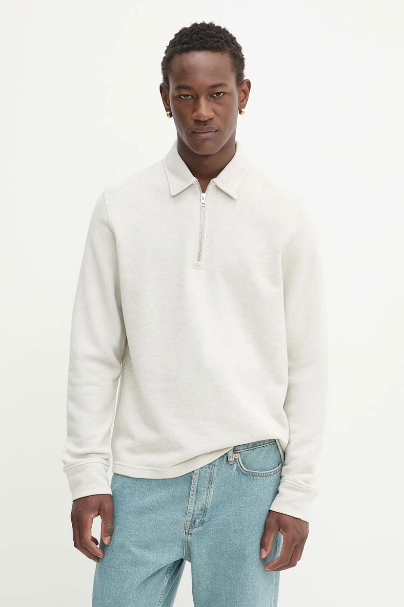 Світшоти Samsoe Samsoe Samsoe Samsoe Salouis Half-Zip Sweatshirt білий | M25200036