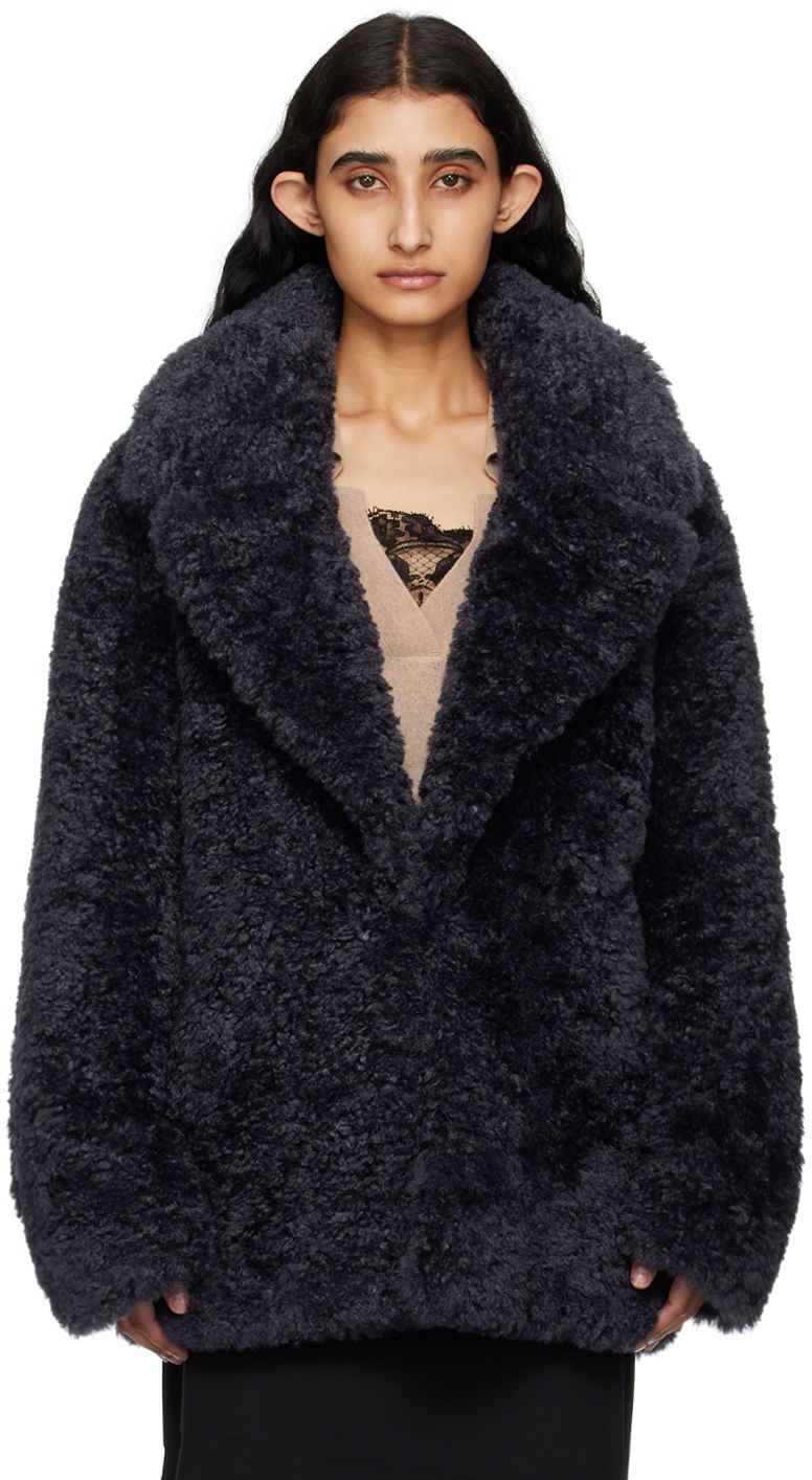 Пальто Stella McCartney Stella McCartney Short Faux-Shearling Jacket чорний | 6800883EU901