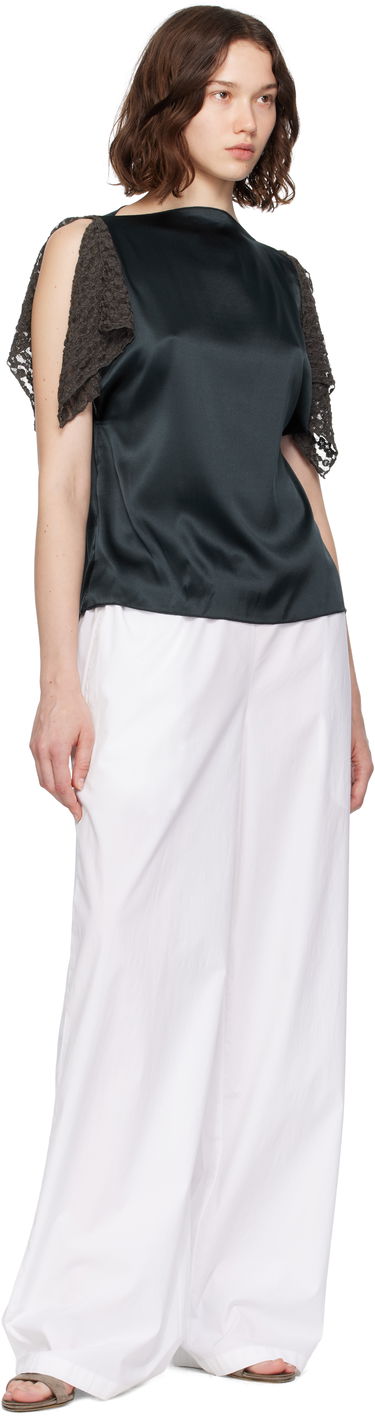 Безрукавка Baserange Baserange Olin Silk Blouse with Lace Sleeves Зелений | TOOL-SS-SU25, 3