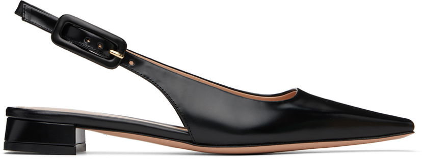 Кросівки та взуття Gianvito Rossi Lindsay 20 Slingback Ballerina Flats чорний | G95470-20RIC-TOK