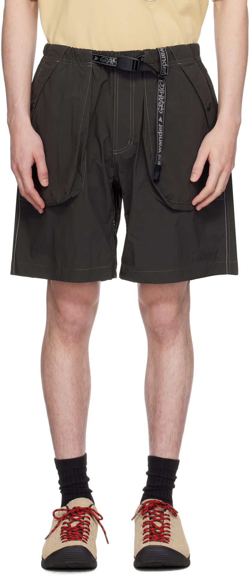 Шорти and wander Gramicci Edition Brushed Nylon Shorts Зелений | GUP5-S3002-M