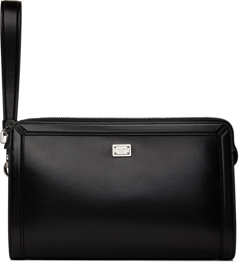Гаманець Dolce & Gabbana Calfskin Wristlet Pouch чорний | BM2330AV956