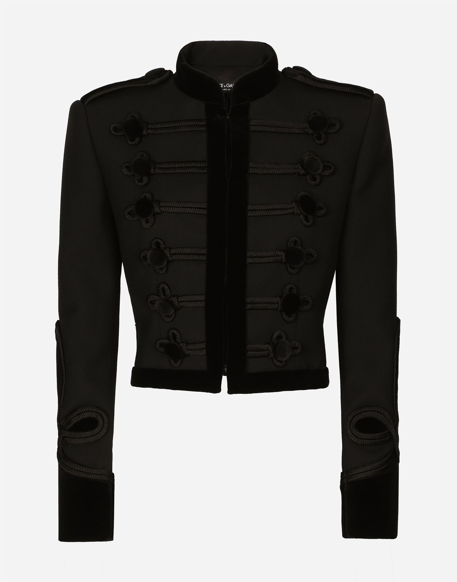Куртка Dolce & Gabbana Dolce & Gabbana Double Wool Gabardine Tailcoat With Epaulets чорний | F27CRTFU272N0000, 0