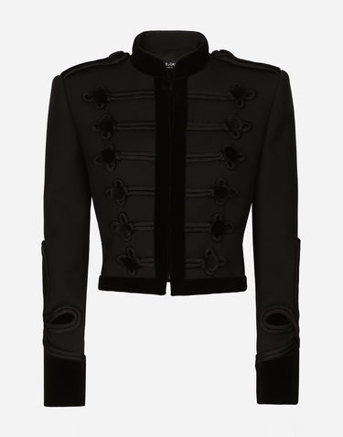 Куртка Dolce & Gabbana Dolce & Gabbana Double Wool Gabardine Tailcoat With Epaulets чорний | F27CRTFU272N0000, 0