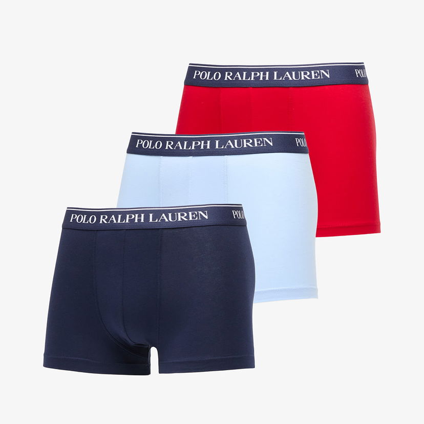 Боксери Polo by Ralph Lauren Stretch Cotton Classic Trunk 3-Pack Різнокольоровий | 714830299151