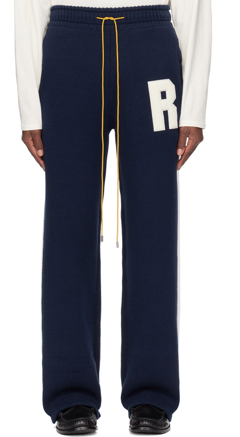 Спортивні штани Rhude Knit Lightning Trousers темно-синій | RHPS24PA09504364