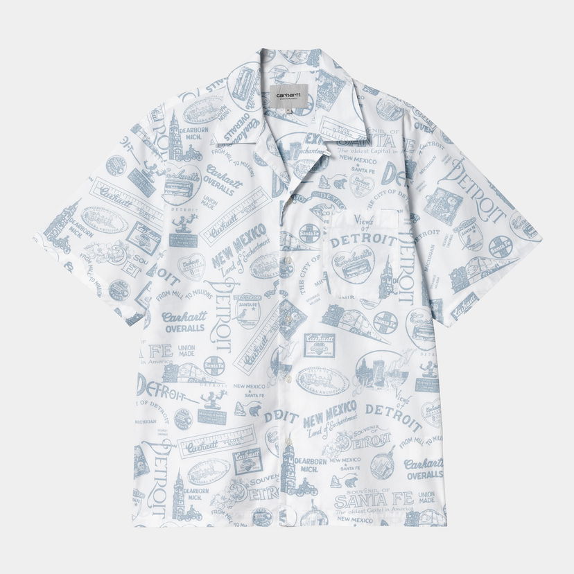 Сорочка Carhartt WIP Carhartt WIP S/S State Souvenir Shirt білий | I034550_9