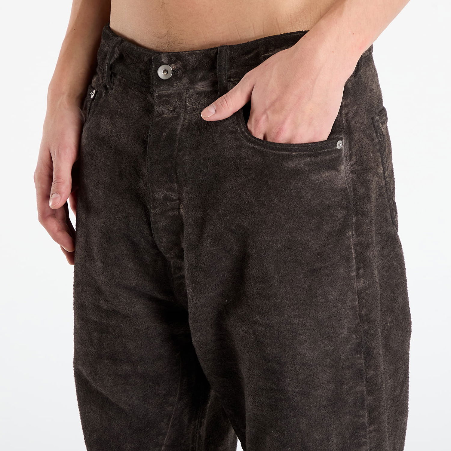 Джинси Rick Owens Rick Owens DRKSHDW Geth Wide Leg Jeans Коричневий | DU02E7351 BMO 78, 1