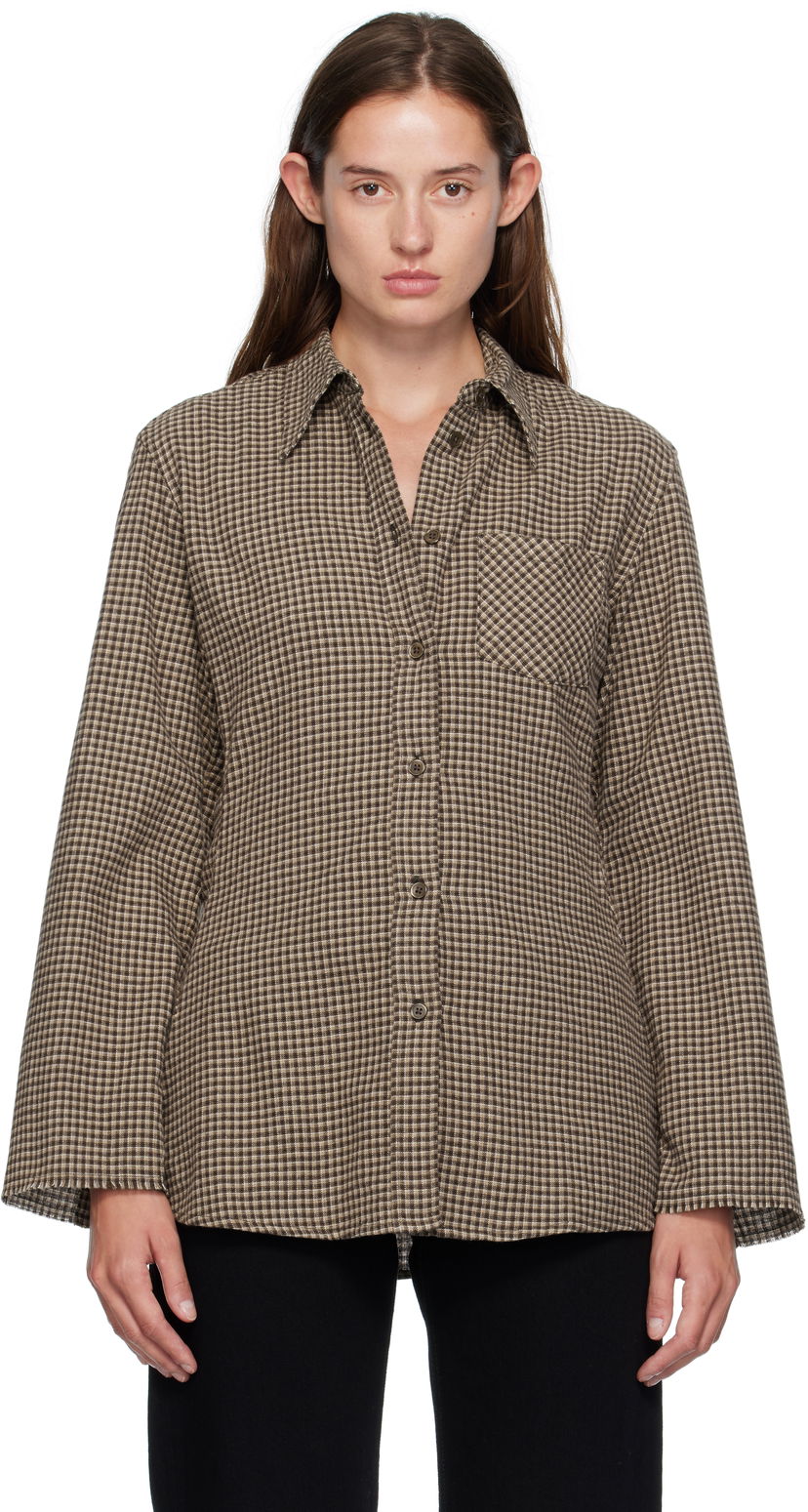 Сорочка OUR LEGACY Our Legacy Daisy Check Button-Down Shirt Коричневий | W4252DE