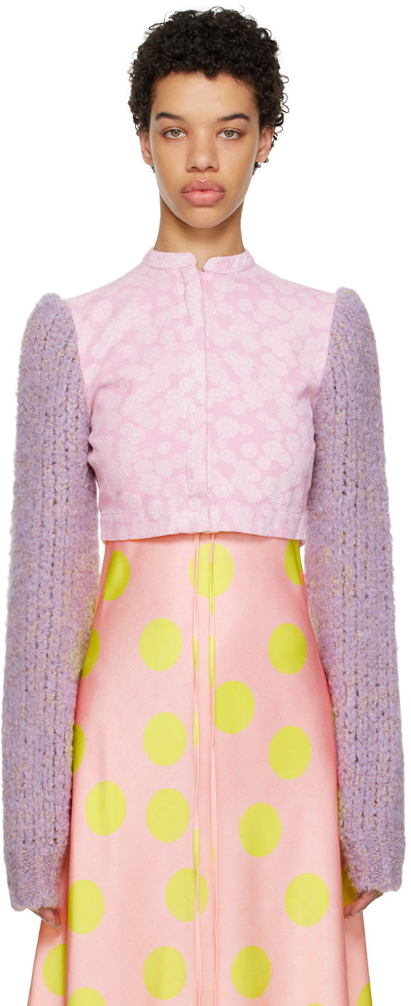 плаття ERL ERL Floral Cropped Jacket Рожевий | ERL06J103