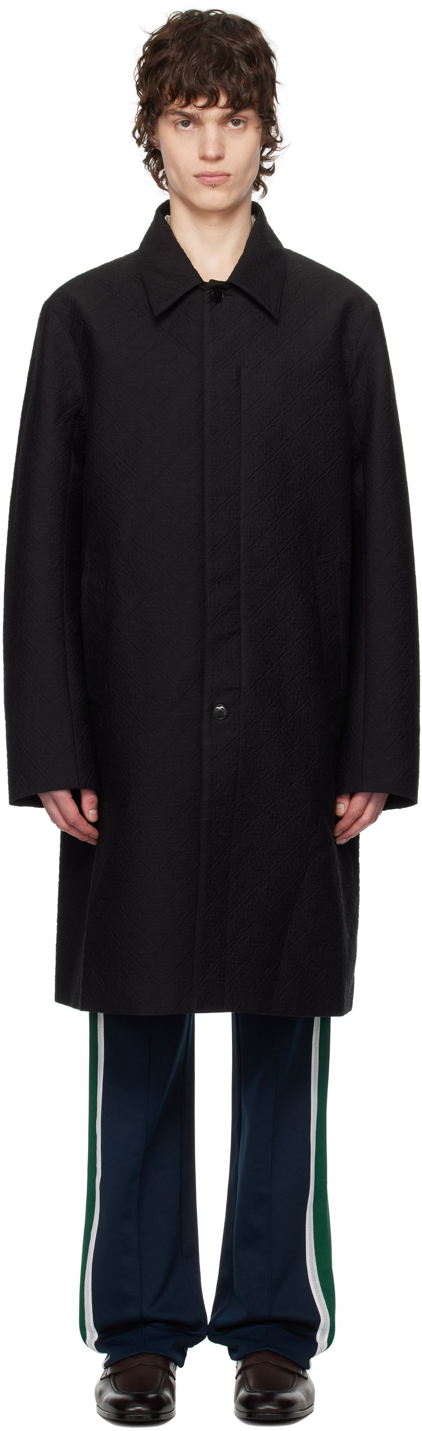 Дощовик Casablanca Casablanca Jacquard Car Coat чорний | MPS25-OT-163-01