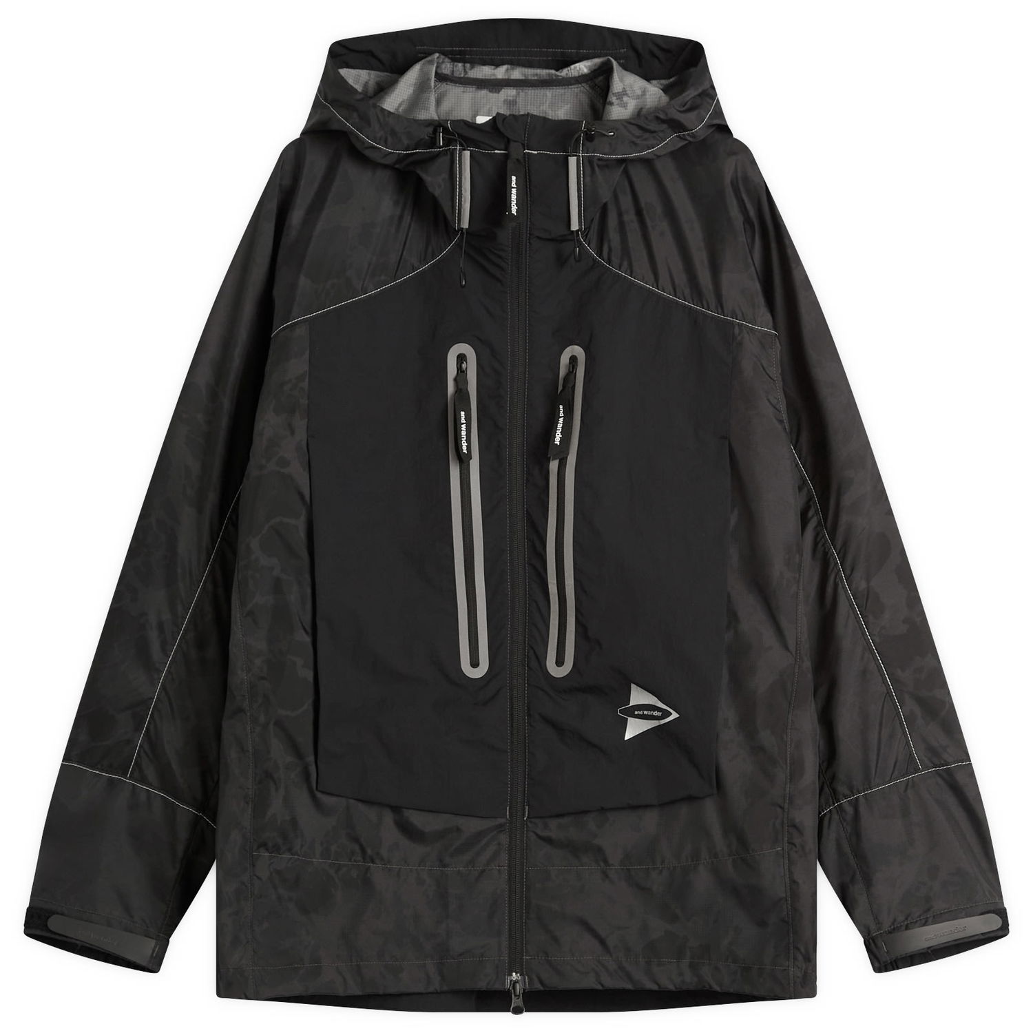 Куртка and wander and wander Collaboration Nylon Print Jacket, Size Large чорний | 5745121523-022, 0