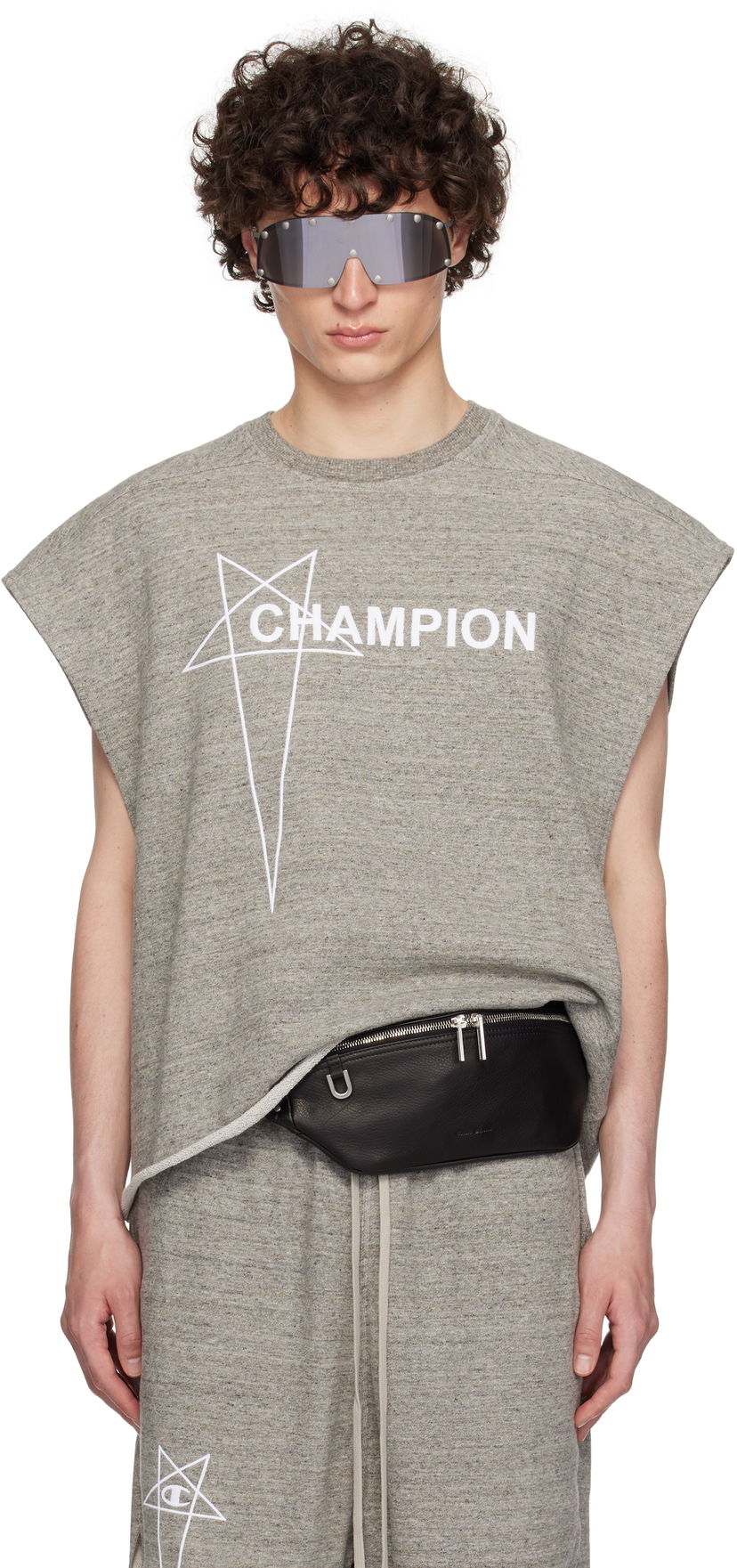 Безрукавка Rick Owens Rick Owens Champion Edition Micro Tatlin Tank Top Сірий | CM01E1667 CHMJ JERSEY