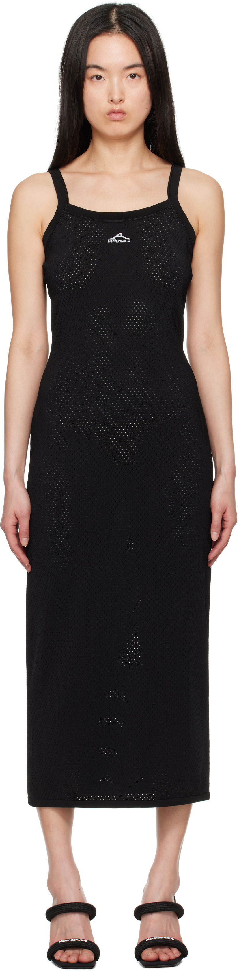 плаття Alexander Wang Alexander Wang.t Cami Athletic Mesh Midi Dress чорний | 4KC2256043