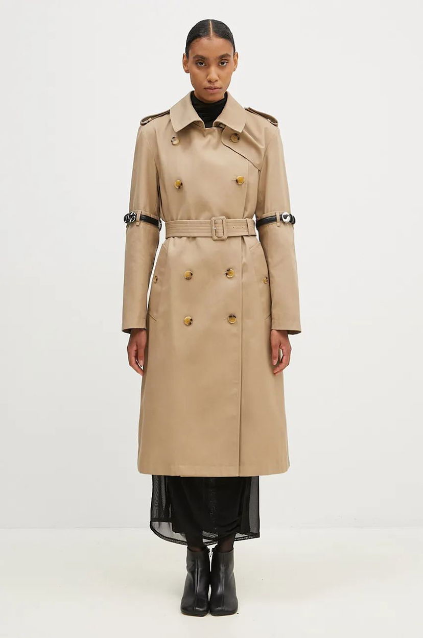 Тренчкот Coperni Hybrid Trench Coat бежевий | COPM21836