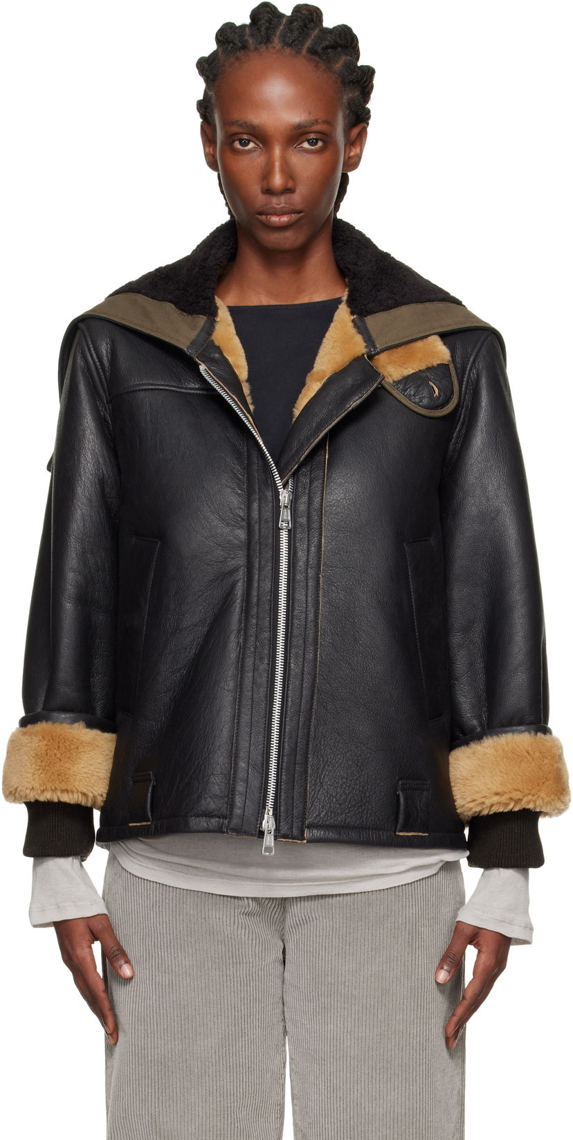 Куртка OUR LEGACY Our Legacy Blizzard Shearling Leather Jacket чорний | W4259BN