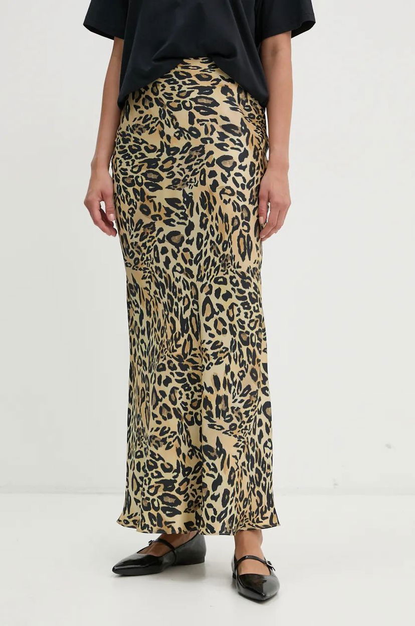 Спідниця Nanushka Leopard Print Maxi A-Line Skirt бежевий | NW24PFSK6071