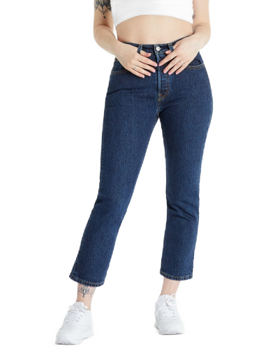 Джинси Levi's 501 Crop Salsa Stonewash темно-синій | 36200-0179