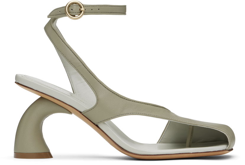 Аксесуари Dries Van Noten Dries Van Noten Asymmetrical Heeled Sandals Зелений | WS251-1304-112