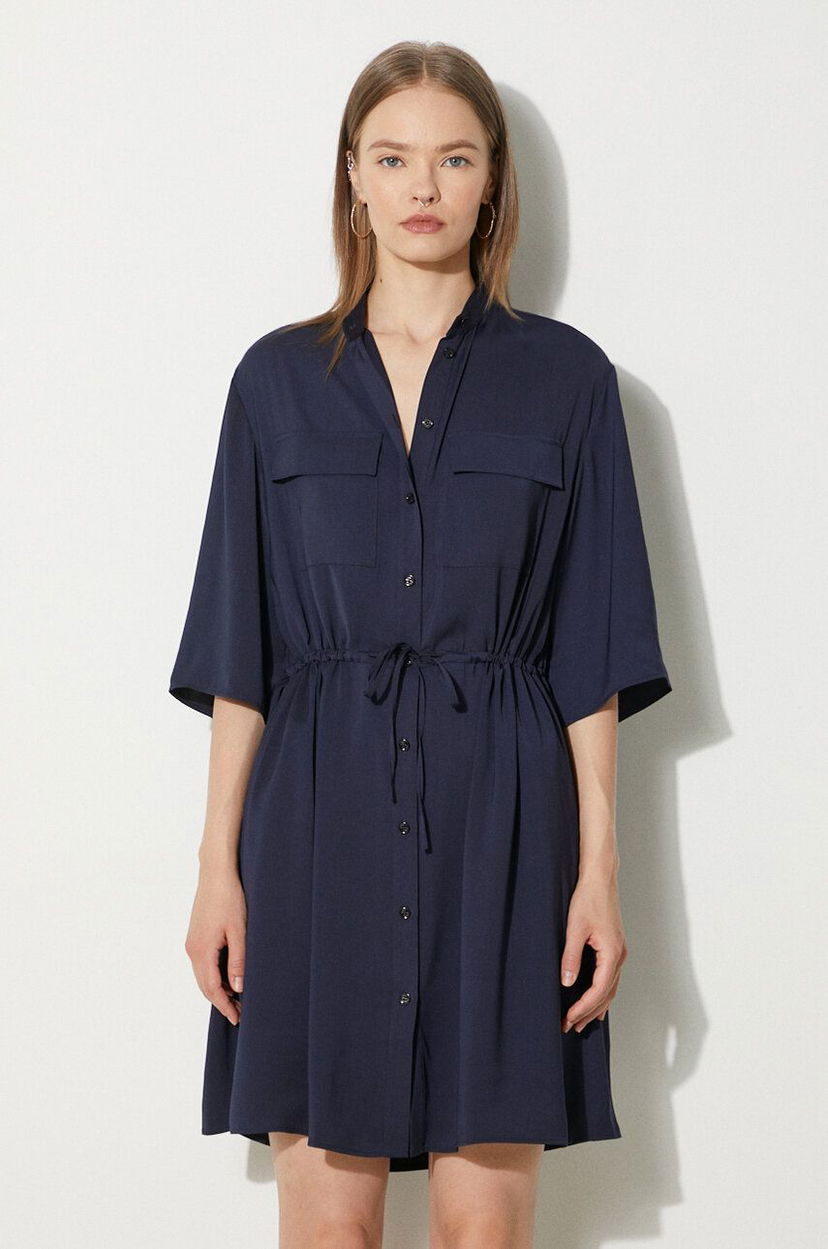 плаття MAISON KITSUNÉ Maison Kitsuné Double Pocket Mini Dress темно-синій | MW01607WF0022