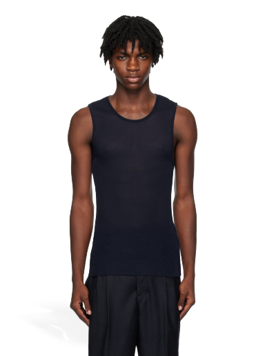 Безрукавка AMI Long Tank Top темно-синій | HTK101.JE0022