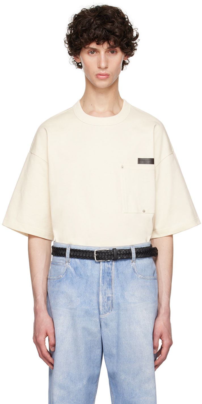 Футболка Bottega Veneta Pocket T-Shirt білий | 796162 VKLZ0 2679