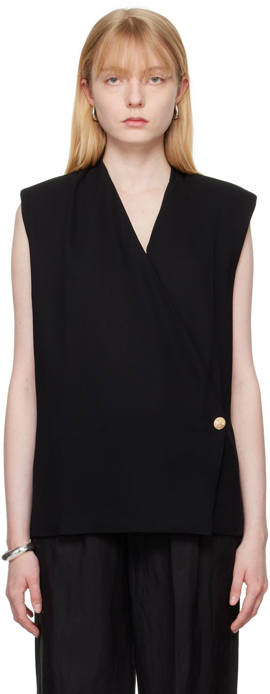 Жилет Anine Bing Wrap Sleeveless Top чорний | A-07-4835-BLK26