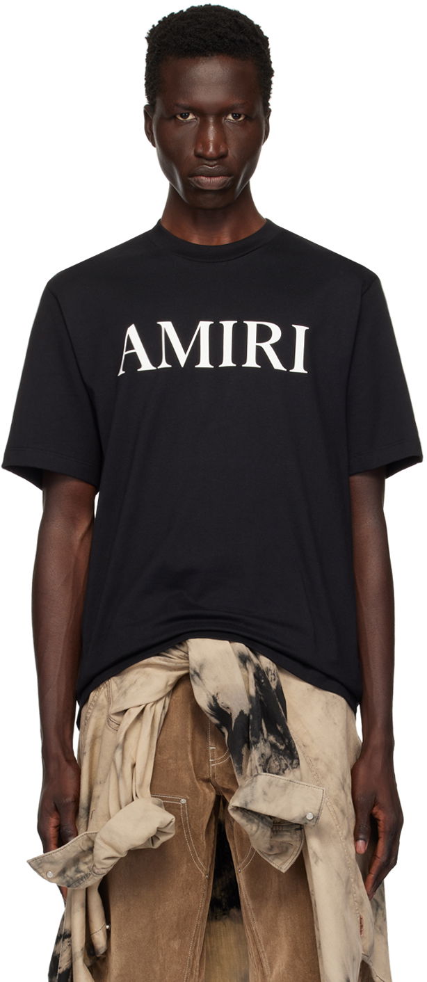Футболка AMIRI Black Bonded-Logo T-Shirt чорний | AMJYTE1073