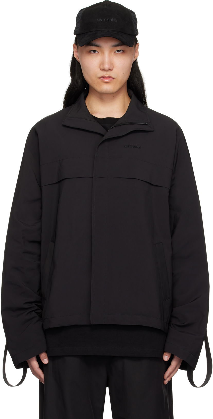 Вітровка We11done We11done Strapped Windbreaker Jacket чорний | WD-JP0-25-004-M-BK