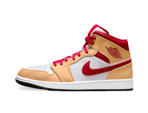 Кросівки та взуття Jordan Air Jordan 1 Mid "Beige White Red" Різнокольоровий | 554724-201