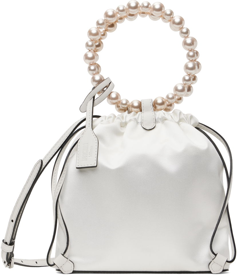 Сумочка Moschino Moschino Satin Drawstring Pearl Handle Bag білий | MC4251PP0MOR110A
