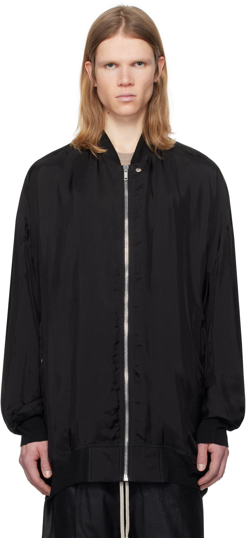 Куртка бомбер Rick Owens Rick Owens Hollywood Peter Flight Bomber Jacket чорний | RU01E5793 J