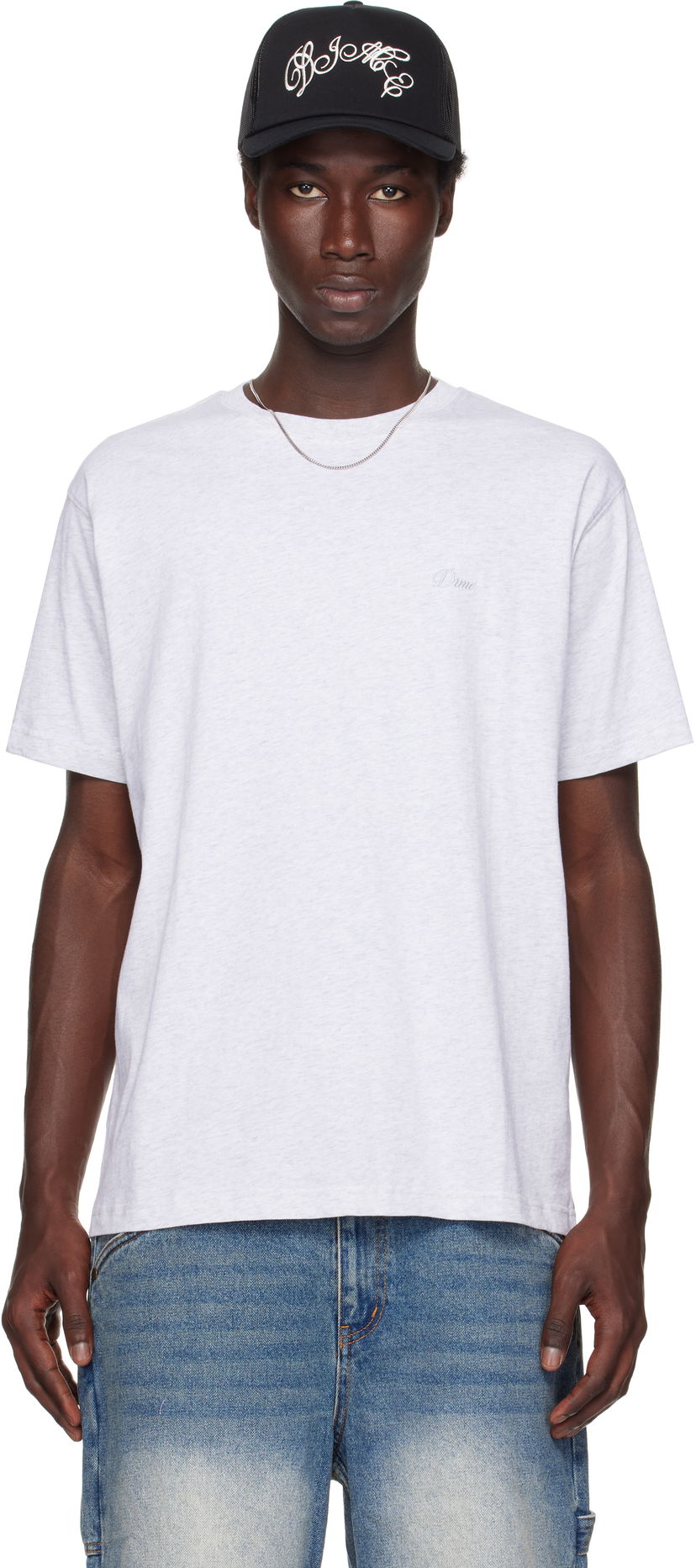Футболка Dime Dime Cursive Small Logo T-Shirt Сірий | DIMESU2539ASH