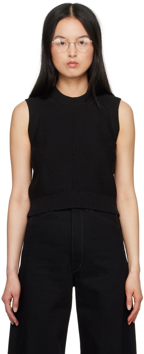 Cветр LEMAIRE Lemaire Cropped Knit Vest чорний | TO1208 LK1022