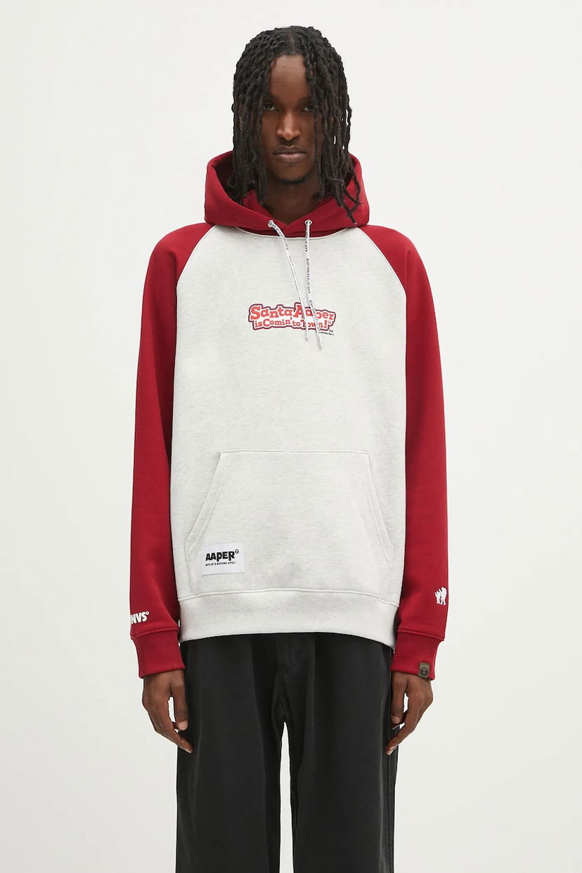 Світшоти AAPE by A Bathing Ape AAPE By A Bathing Ape Raglan Hoodie Червоний | AAPSWMB381XXN