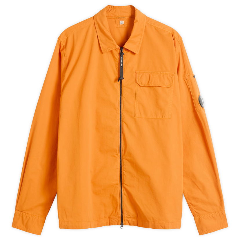Сорочка C.P. Company C.P. Company Men's Organic Gabardine Zip Overshirt, Size Large Помаранчевий | 19CMOS705A-110143G-434