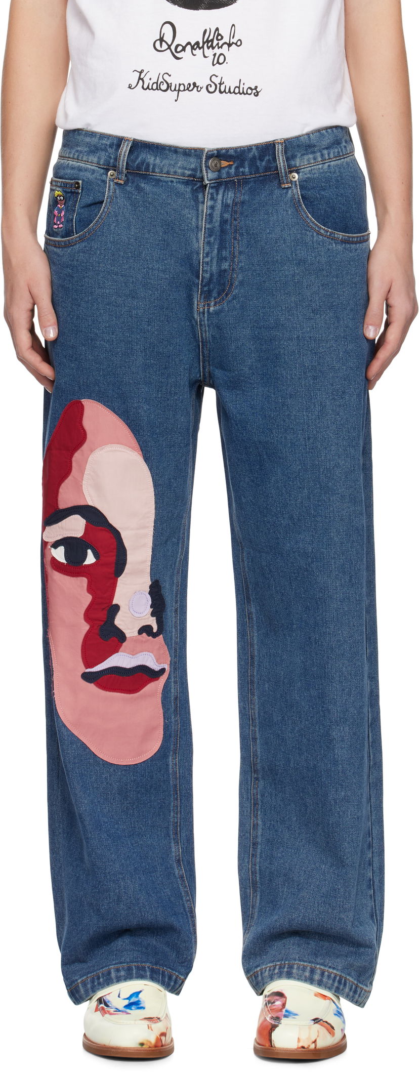 Джинси KidSuper Face Jeans Синій | AW24-PT-27