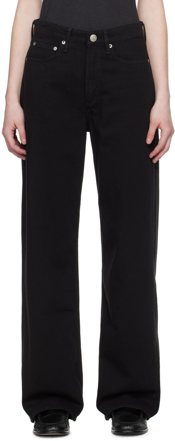 Джинси rag & bone Rag & Bone Logan Wide Leg Jeans чорний | WDD22H2935STBL