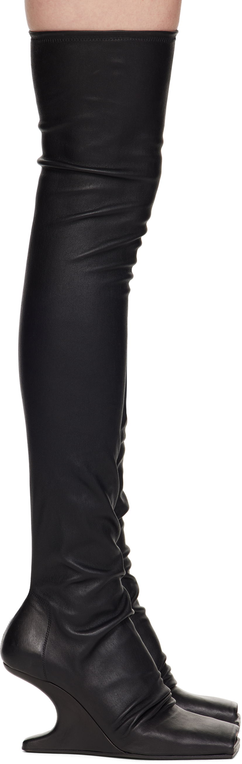 Шкарпетки Rick Owens Rick Owens Cantilever Tall Boots чорний | RP01E7801 LS