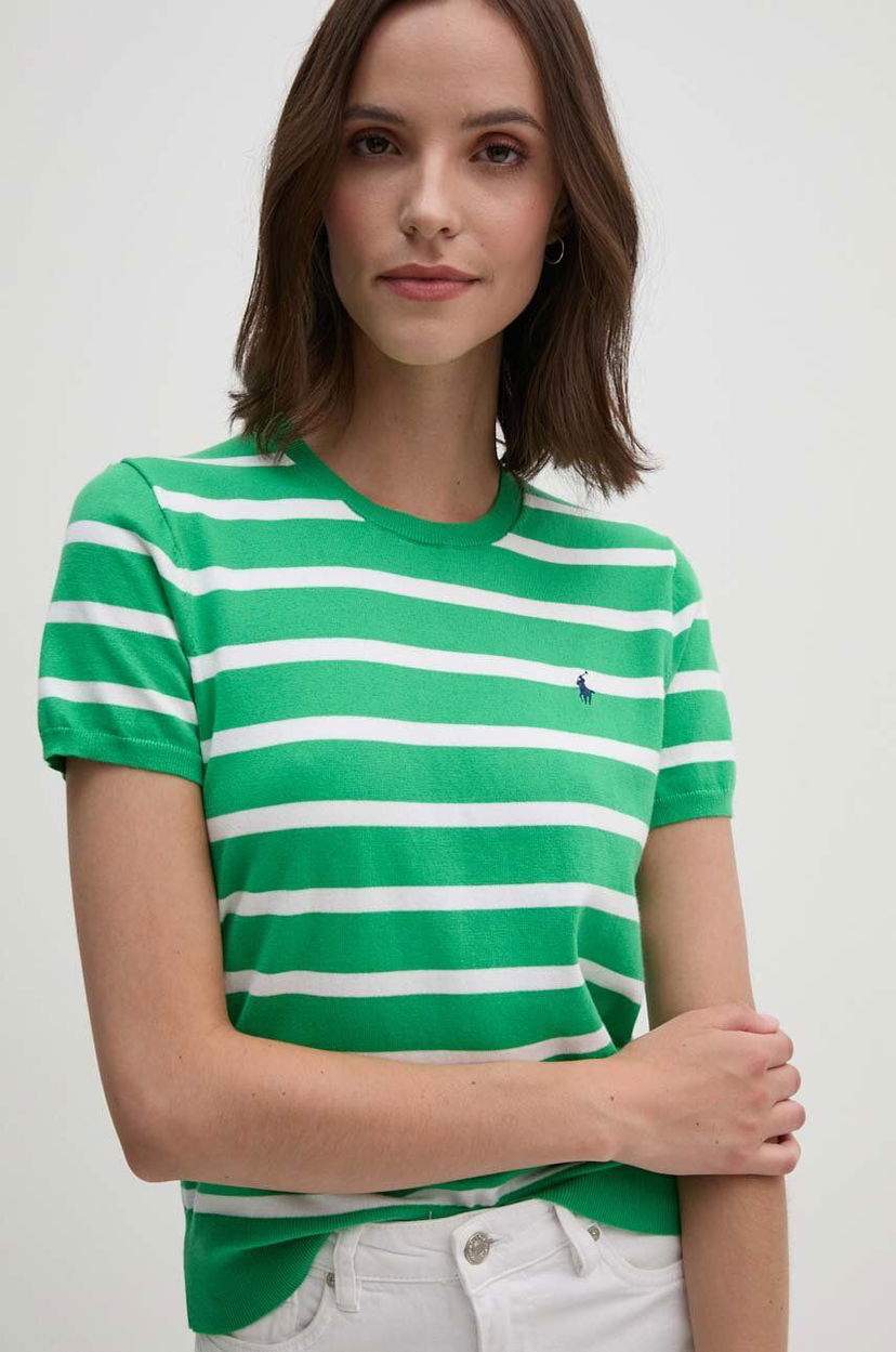 Футболка Polo by Ralph Lauren Striped T-Shirt Зелений | 211891886