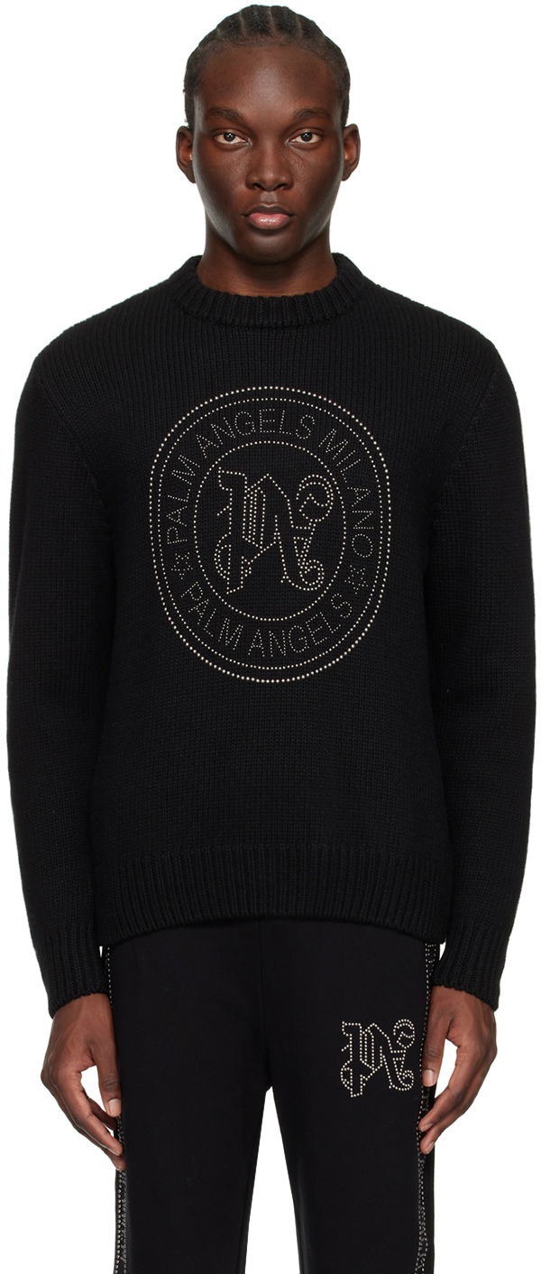 Cветр Palm Angels Milano Stud Sweater чорний | PMHE058R24KNI0011072