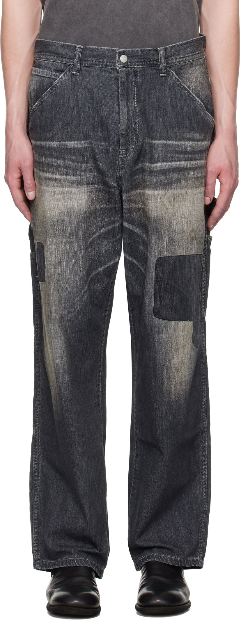 Джинси Neighborhood Neighborhood Savage LW Painter Denim Jeans Сірий | 251SPNH-PTM03