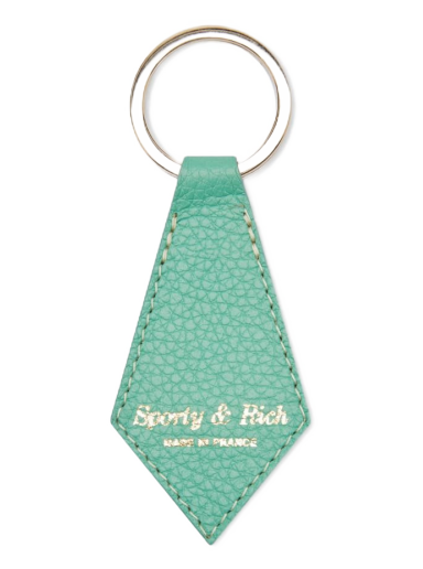 Брелоки Sporty & Rich Grained Leather Key Chain Зелений | AC744VE