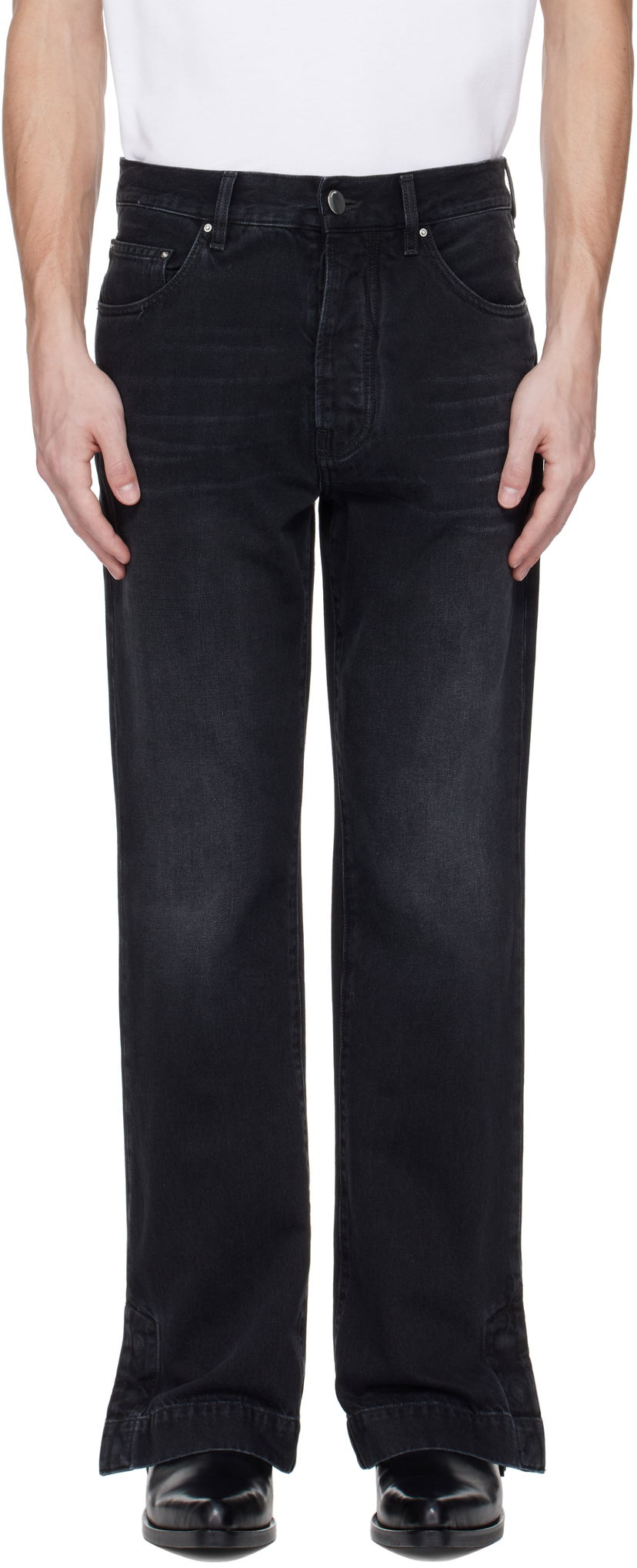 Джинси AMIRI AMIRI Straight Flare Jeans чорний | AMDNGH1089