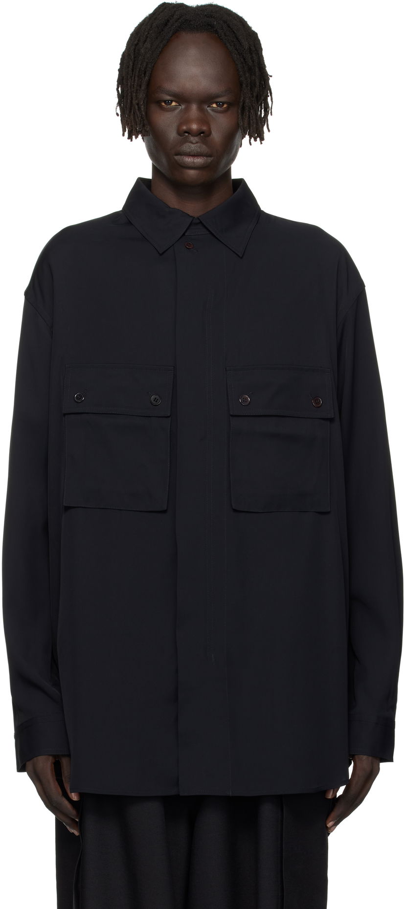 Сорочка Y-3 Y-3 Rayon Twill Oversized Shirt чорний | JX7288