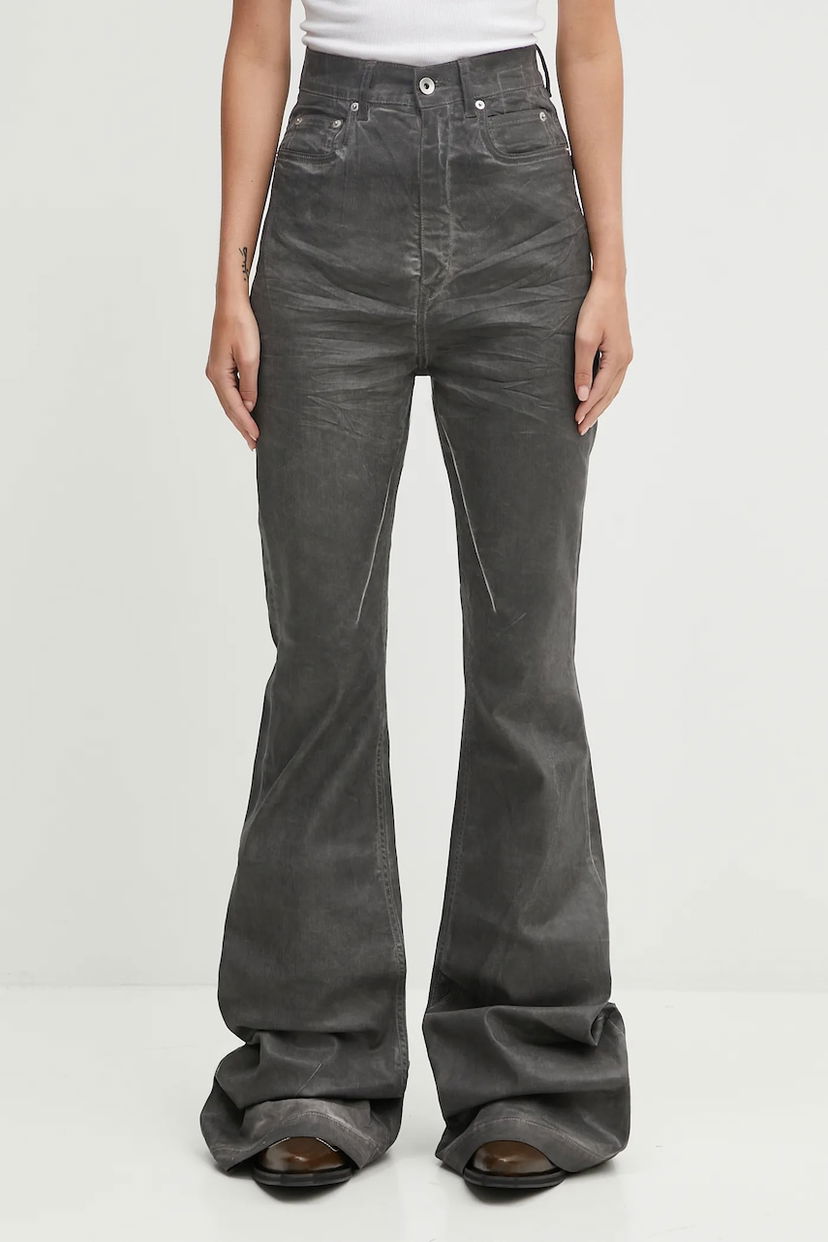 Джинси Rick Owens Rick Owens DRKSHDW Bolan Bootcut High Waist Jeans Сірий | DS02E7311.SCF