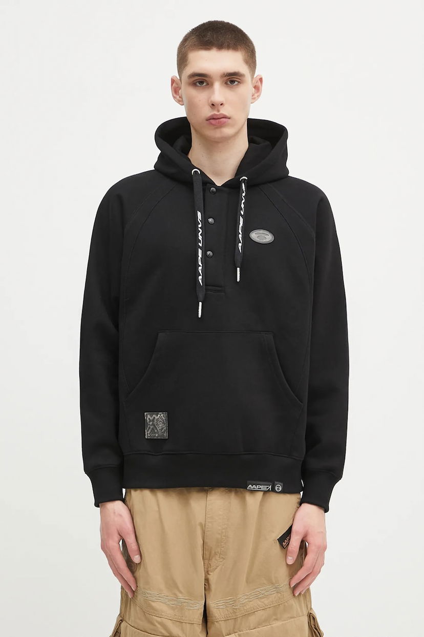 Світшоти AAPE by A Bathing Ape AAPE Main Hoodie чорний | AAPSWMB383XXN
