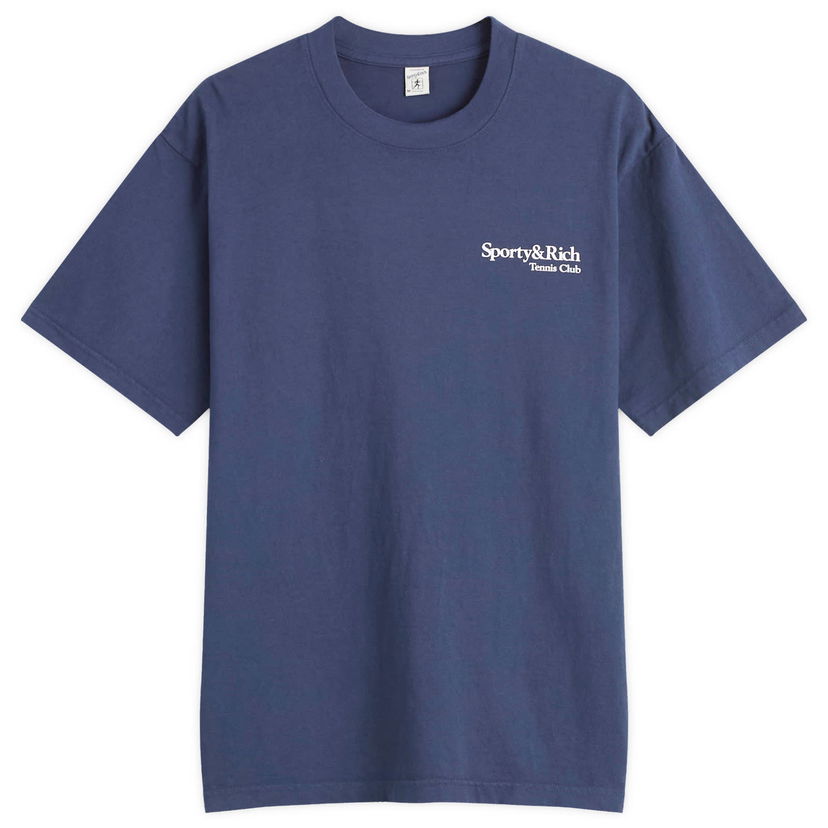 Футболка Sporty & Rich Sporty & Rich Play Tennis T-Shirt, Size Large Синій | TO043621425BL106