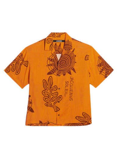 Сорочка Jacquemus La Chemise Jean Summer Sketch Bowling Print Arty Помаранчевий | 216SH201-1002-7EE